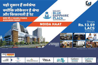 Get 2 years fixed assured rent at Galaxy Blue Sapphire Plaza in Noida Extension, Noida